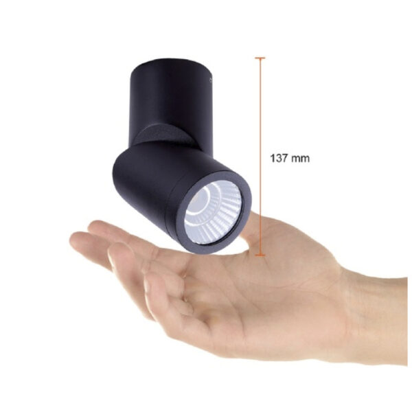 SPOT SOBREPONER LED 6.5W 100-240V NEGRO 3000K - Imagen 4