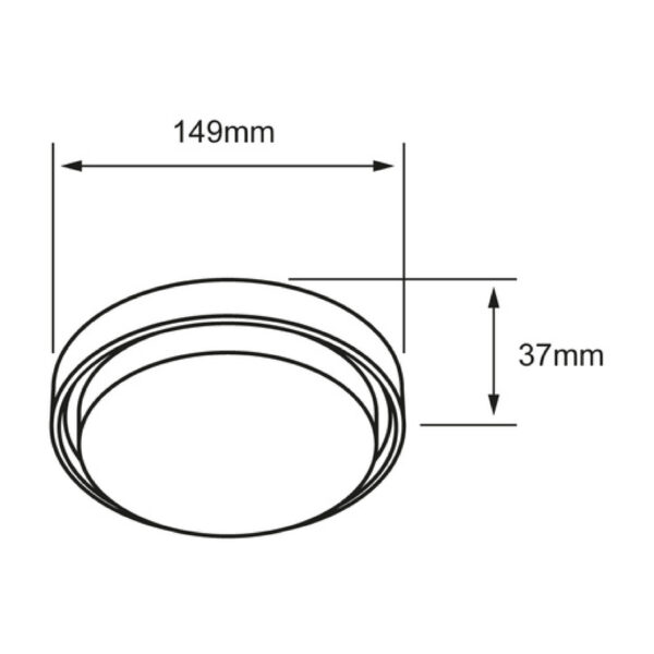 PLAFON LED IP54 35W 127V 3000K GRIS - Imagen 4