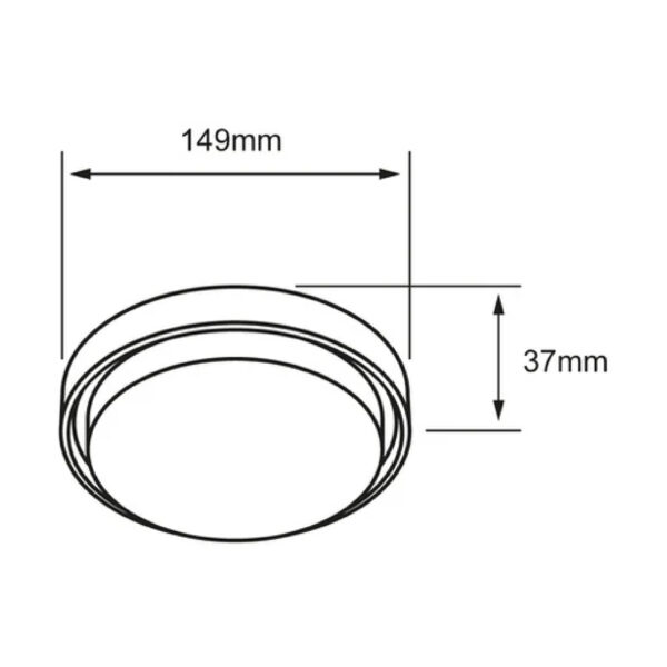 PLAFON LED IP54 35W 127V 3000K NEGRO - Imagen 4